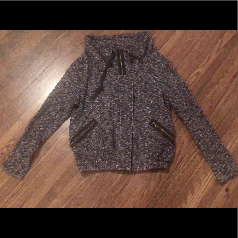 Silence + noise two tone French terry jacket